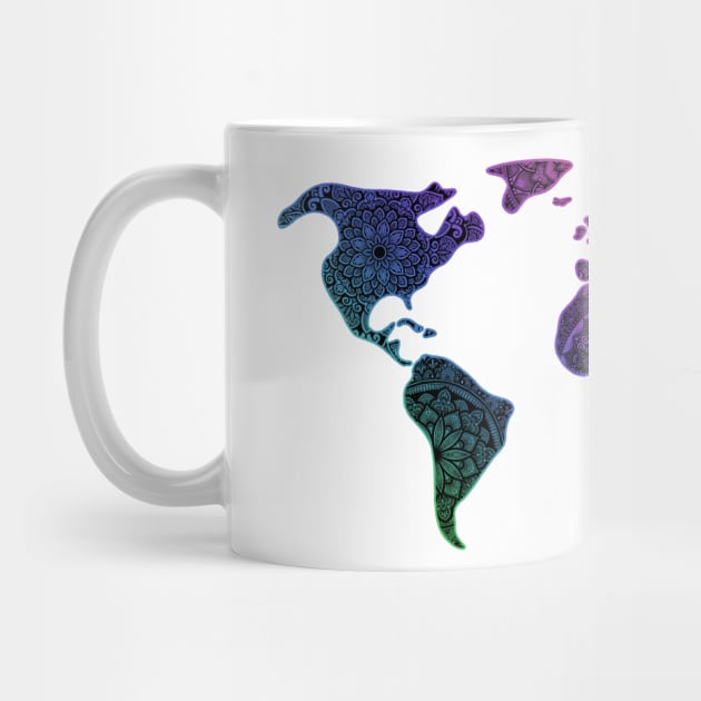 Colorful World Map, culture, tradition, rainbow 🌈 by designsbygulmohar